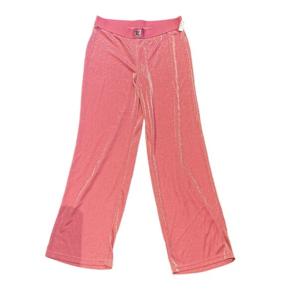 NWT Juicy Couture Pink Metallic Sparkle Lounge Pants Sz Medium Rare Hard to Find - Picture 1 of 6